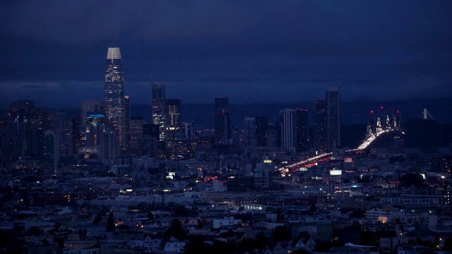 旧金山的夜景视频素材