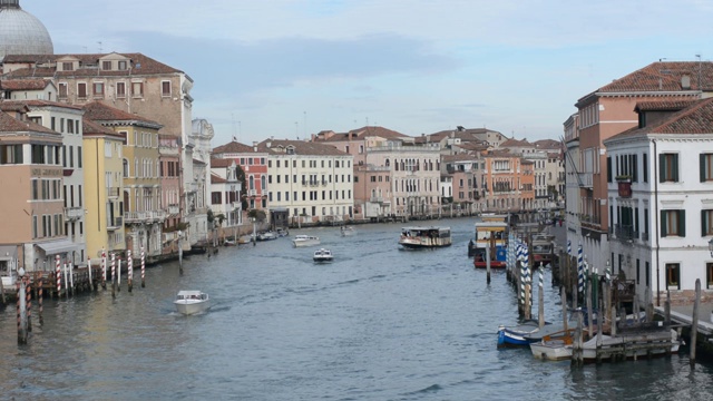 威尼斯的大运河，就在环礁湖前面视频素材