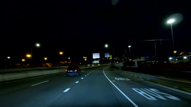 西雅图高速公路VI同步系列前视图驾驶工艺板视频素材