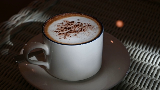 热卡布奇诺咖啡饮料视频下载