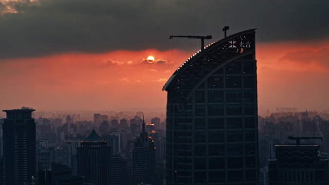上海黄昏视频素材