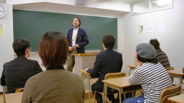 日本成人教育班视频素材
