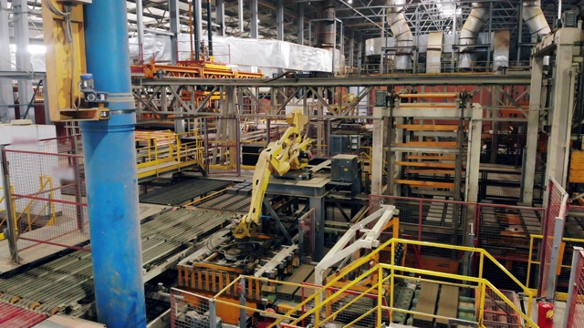 机械臂的时间间隔，工厂的工业运输设备视频下载