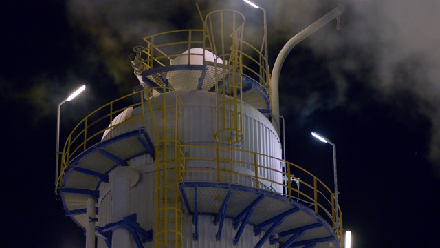 工厂冷却塔和烟视频素材