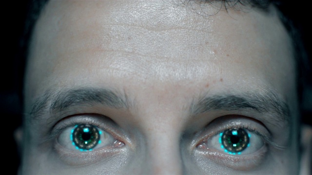 人类的眼睛扫描。视频素材