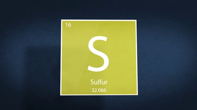 元素周期表动画系列-元素硫悬停在太空视频下载