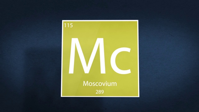 元素周期表动画系列-元素Moscovium悬停在空间视频下载