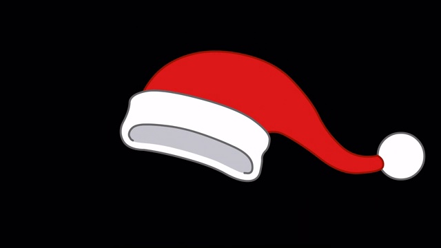 圣诞老人帽子动画视频素材