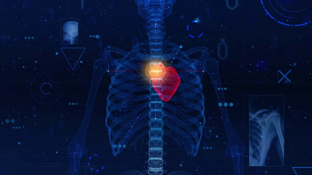 4K人类心脏医疗扫描(可循环)视频素材