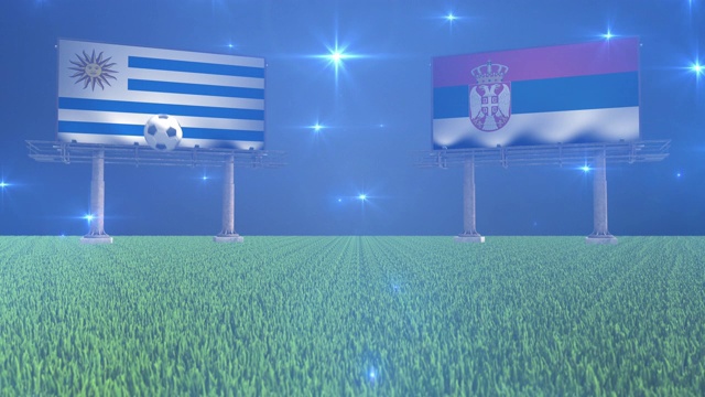 乌拉圭对塞尔维亚视频素材