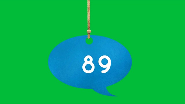 数字为4k的蓝色语音泡泡视频素材