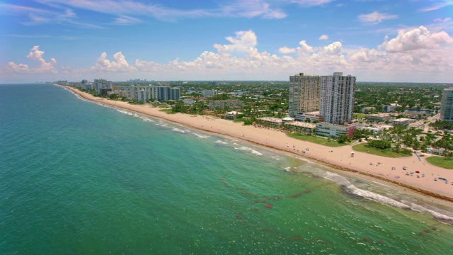 空中蓬帕诺海滩码头在佛罗里达，美国视频素材