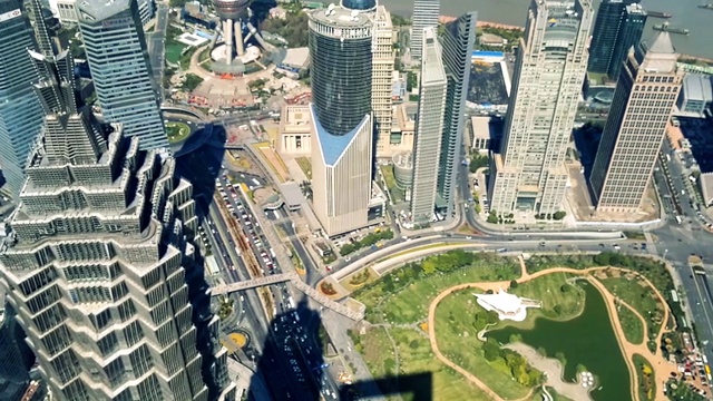 中国上海鸟瞰图视频素材
