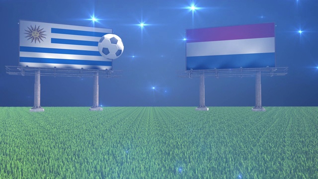 乌拉圭对荷兰队视频素材