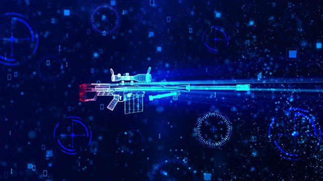 4K武器扫描背景-狙击手(可循环)视频素材