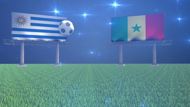 乌拉圭对塞内加尔视频素材