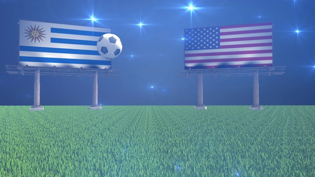 乌拉圭对美国视频素材