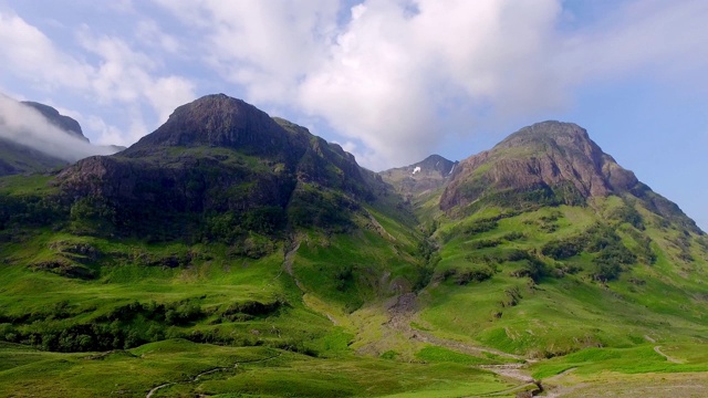 英国苏格兰格兰科的春天，令人惊叹的日出视频素材