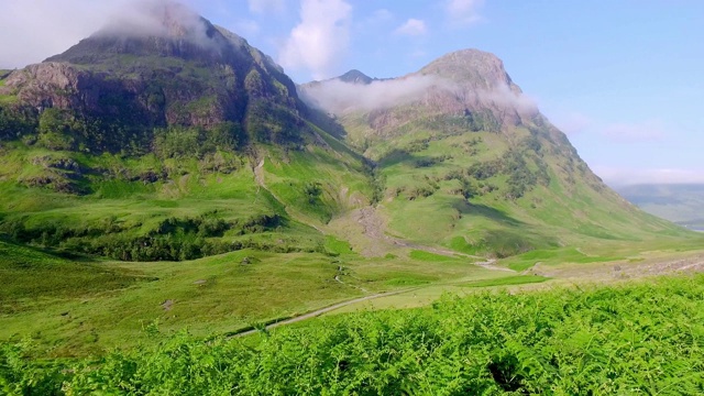 欧洲苏格兰格伦科山脉上美丽的日出视频素材