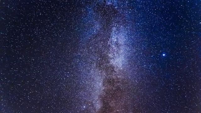 在夜空中移动的银河，时间间隔，4K视频素材