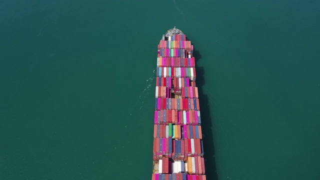 出口，海运集装箱船视频素材