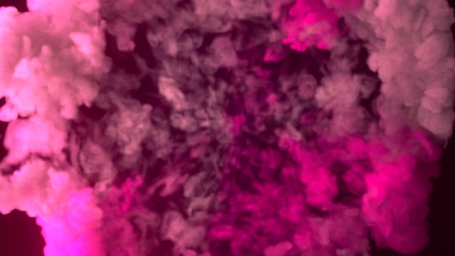 美丽的粉红色冲击波效果，明亮的闪光和发散的波孤立在黑暗与阿尔法哑光通道。3 d渲染。高清分辨率视频下载