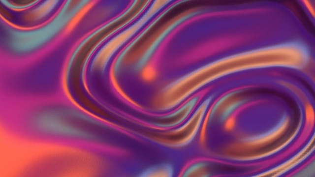 多色波浪形彩虹几何运动面。生动的抽象背景。全息波运动图形设计。3d渲染数字无缝循环动画。4K，超高清分辨率视频下载