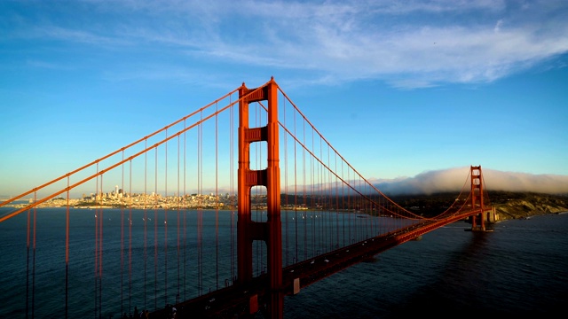 金门大桥日落在旧金山加利福尼亚时光流逝视频素材