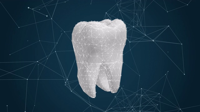 牙齿数字3d动画。数字牙医软件方案4k。视频下载