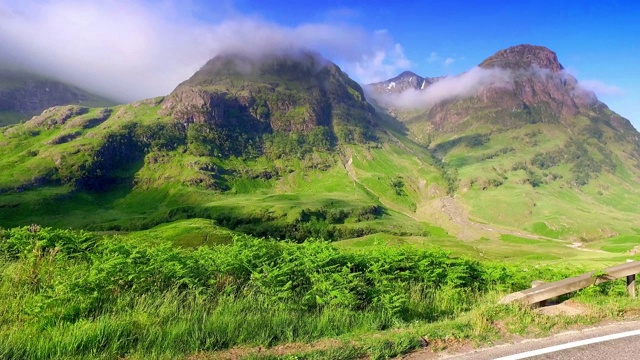 苏格兰格伦科山脉上美丽的日出视频素材