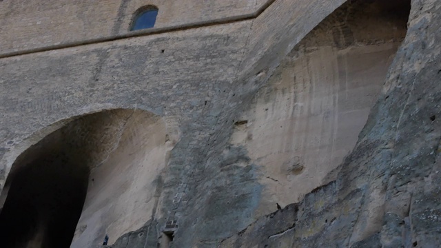 圣埃尔莫城堡的老墙和那不勒斯的蓝天视频下载