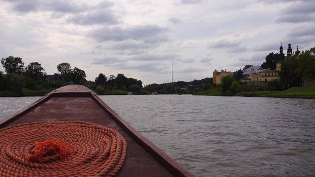克拉科夫,乘船游,河流,城市生活视频素材