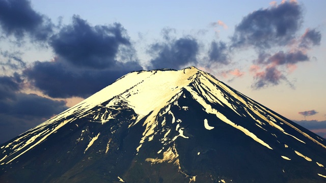 钻石富士以雪覆盖而能，日本视频下载