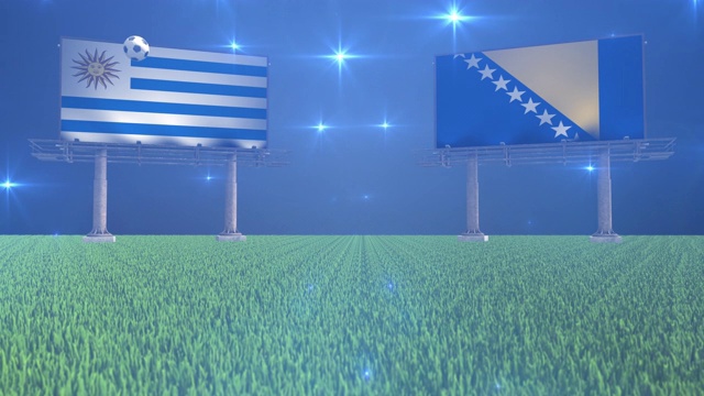 足球:乌拉圭对波黑视频素材