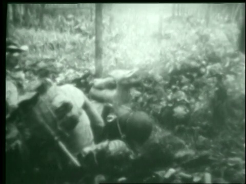 美国和德国军队在多尔多涅作战。视频素材