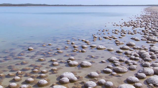 航拍古代叠层石视频素材