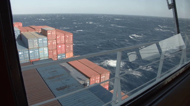 海上大型集装箱船视频素材