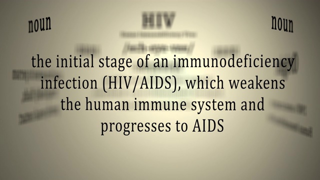 定义:艾滋病毒视频素材