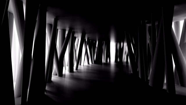 抽象灰色建筑背景。视频素材
