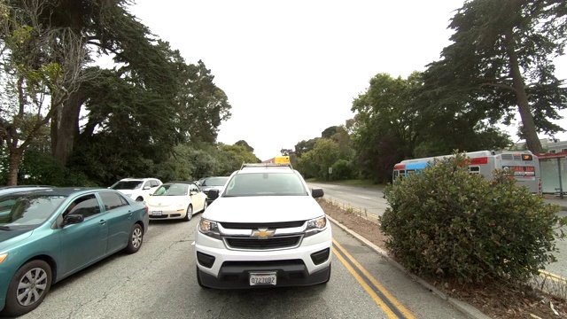 旧金山金门大桥时光流逝后视图加州驾驶视频下载