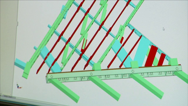 一个计算机程序显示了智能平面的工程原理图。视频素材