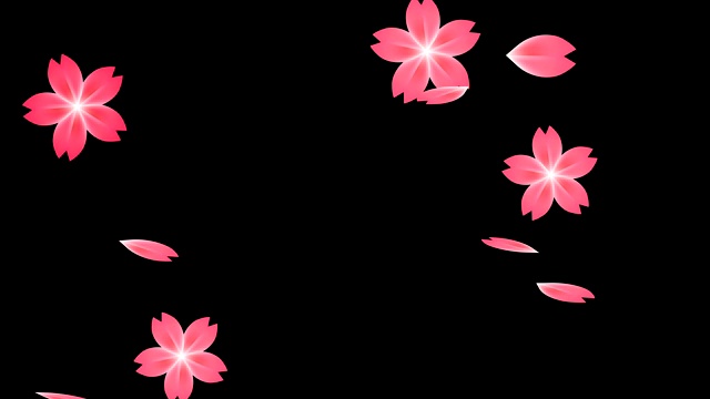 粉色樱花阿尔法通道效果视频素材