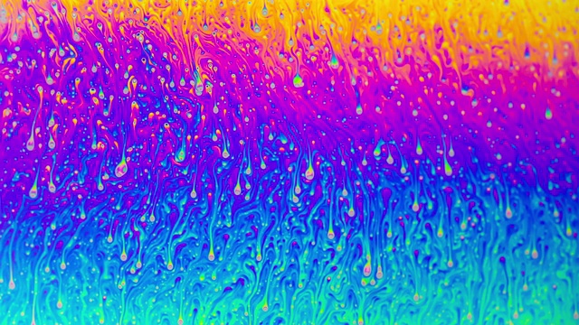 宏观肥皂泡沫彩色迷幻视频素材