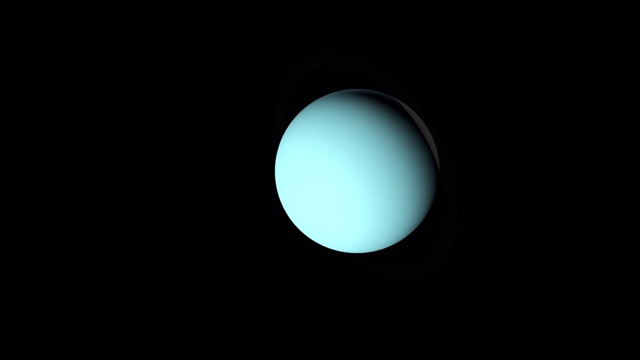计算机生成的行星天王星在宇宙恒星空间的旋转。抽象背景的3d渲染。这张图片的元素是由美国宇航局提供的视频下载