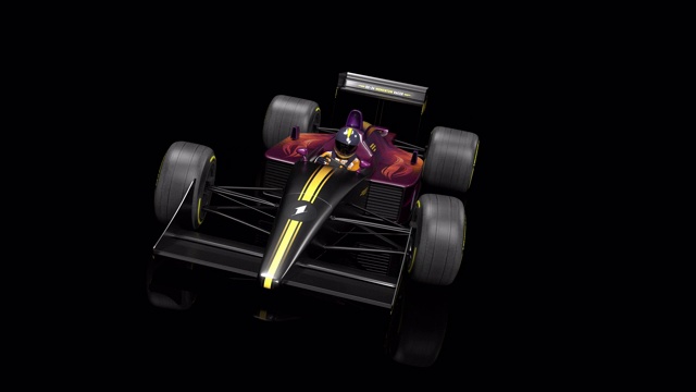 一般赛车超速在黑色背景的慢动作视频素材