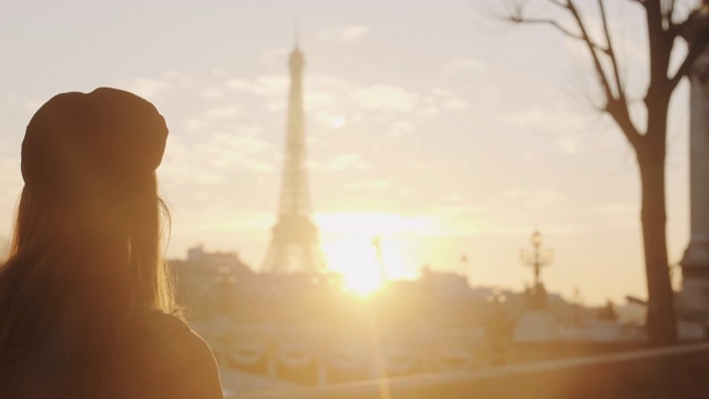 巴黎,享乐,天空,埃菲尔铁塔视频素材