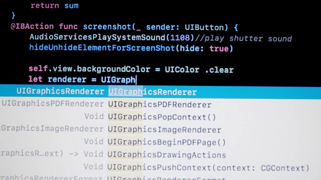 开发者类型Swift OSX和iOS编程代码视频素材
