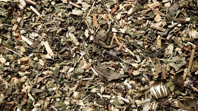 绿色干燥混合香草作为背景视频素材