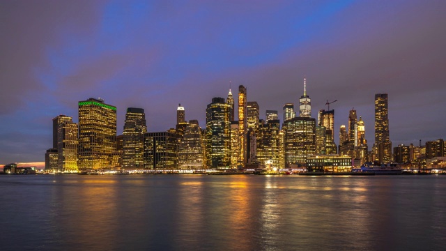 纽约城市景观的时间流逝视频下载
