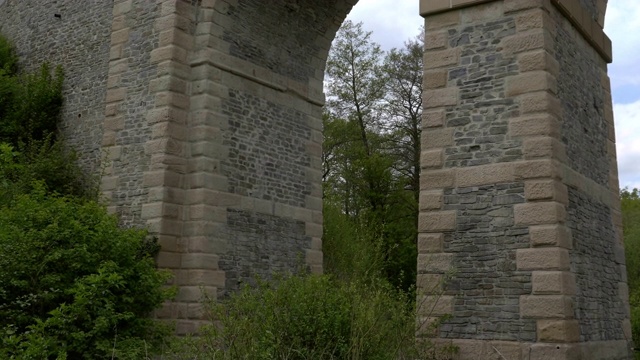 石质铁路拱桥，高架桥。交通建设，历史建筑视频素材